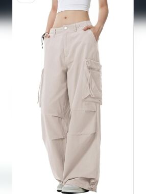 WZIKAI Womens Parachute Cargo Pants